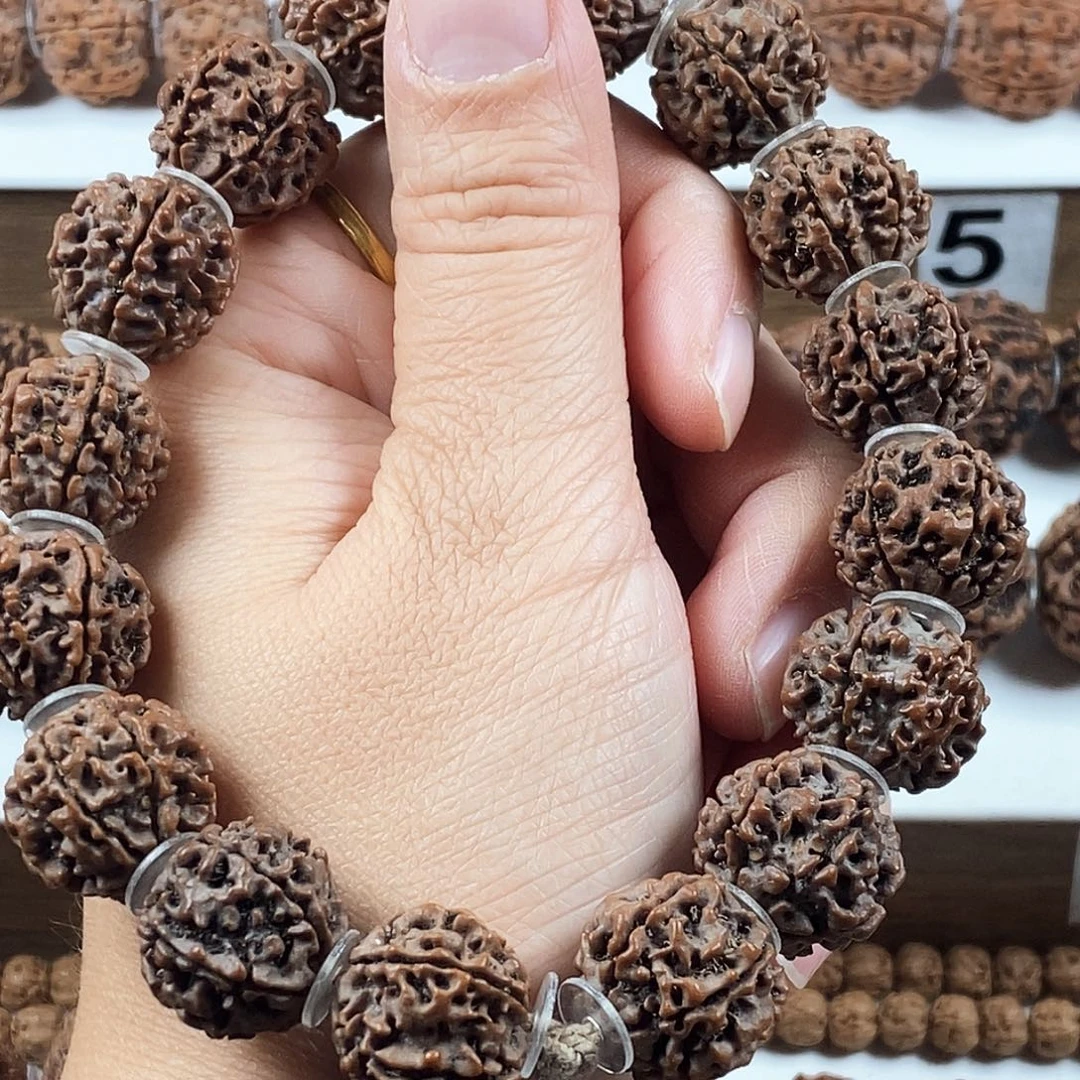 手串金刚菩提原生态6瓣红皮铁籽