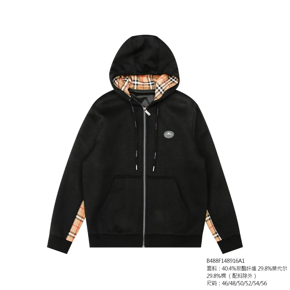 BURBOLLY秋冬款带帽开衫卫衣B488F148916A