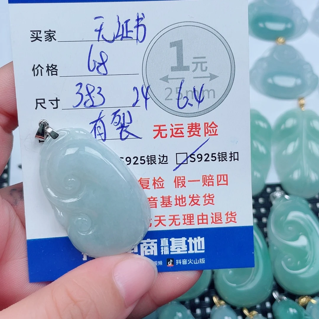 翡翠银S925镶嵌颈饰