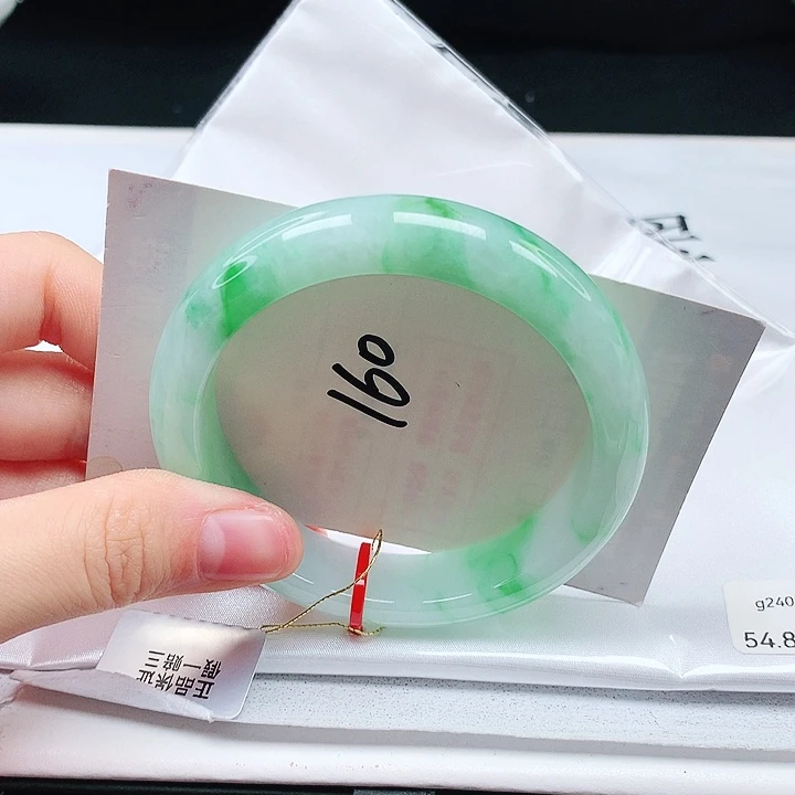 翡翠手镯未镶嵌缅甸天然a货手镯54+