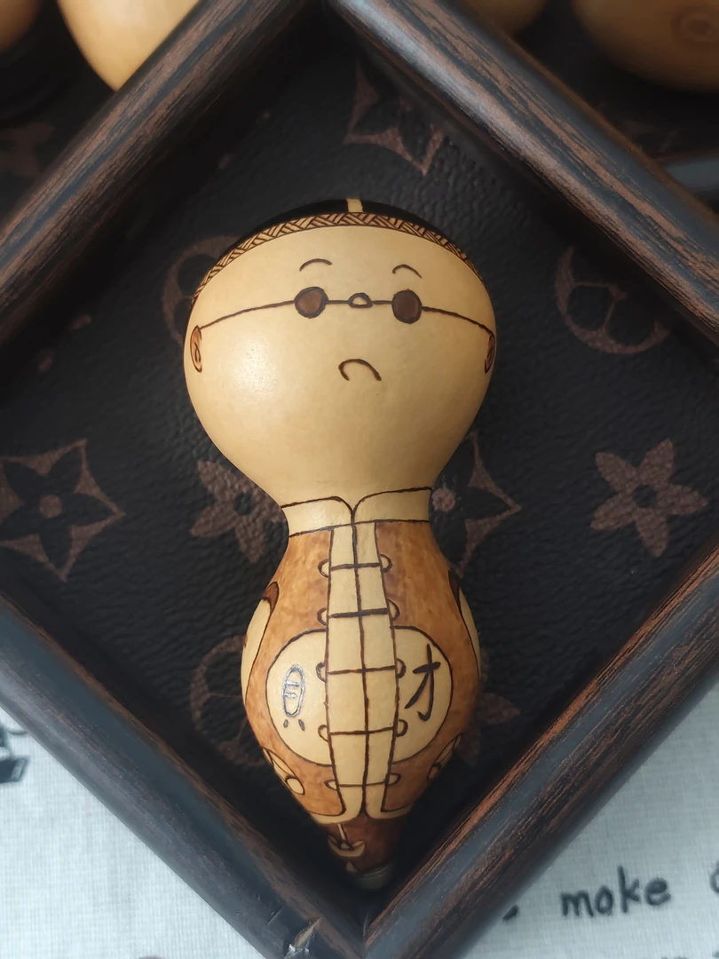 天然烙画葫芦小地主手把件创意小众可盘玩高级感