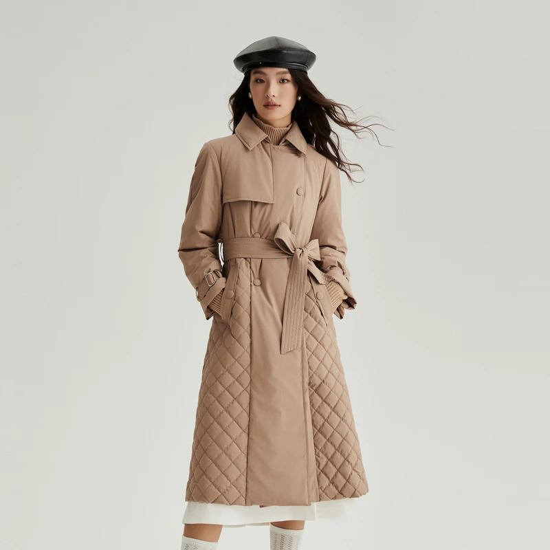 【小熊专属】OBEG欧碧倩腰经典中长款羽绒服50464510