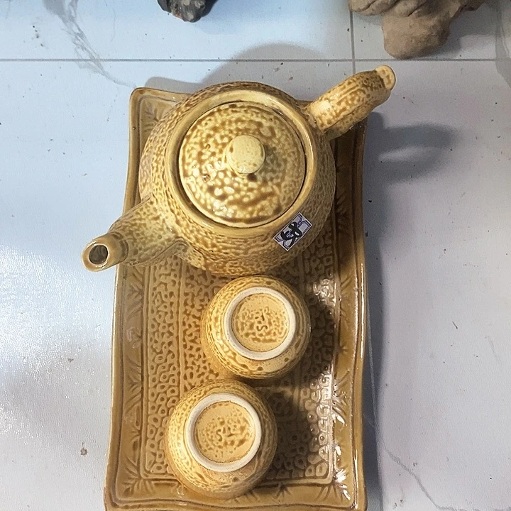 瓷片五厂虎皮釉茶具