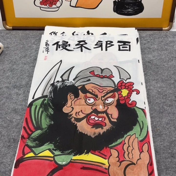 国画手绘禅意画一物一拍