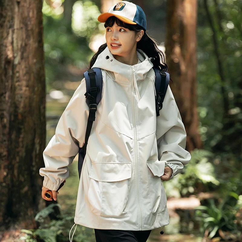 情侣冲锋衣外套外登山防水美式复古潮牌流行春秋新款工装潮流防风