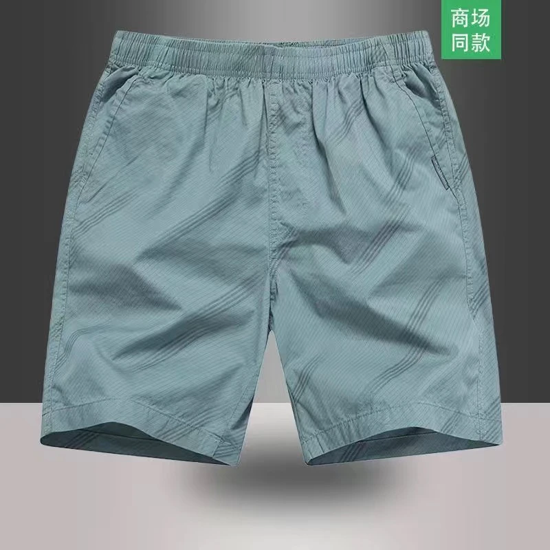 夏季男大码透气外穿大裤衩纯棉短裤薄款宽松沙滩裤运动休闲居家裤