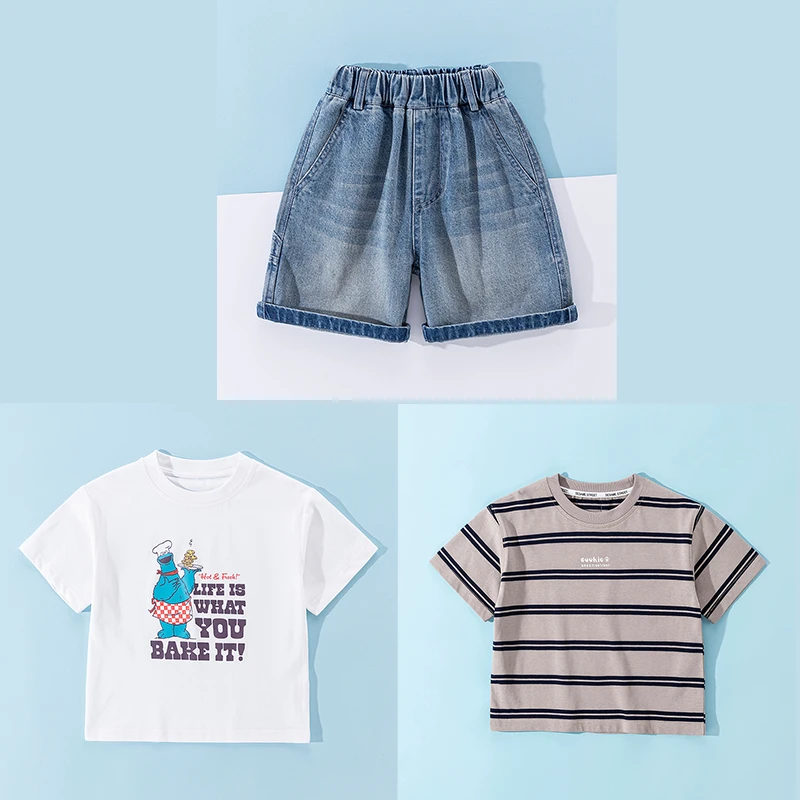 【三件装】芝麻街夏季儿童三件装003