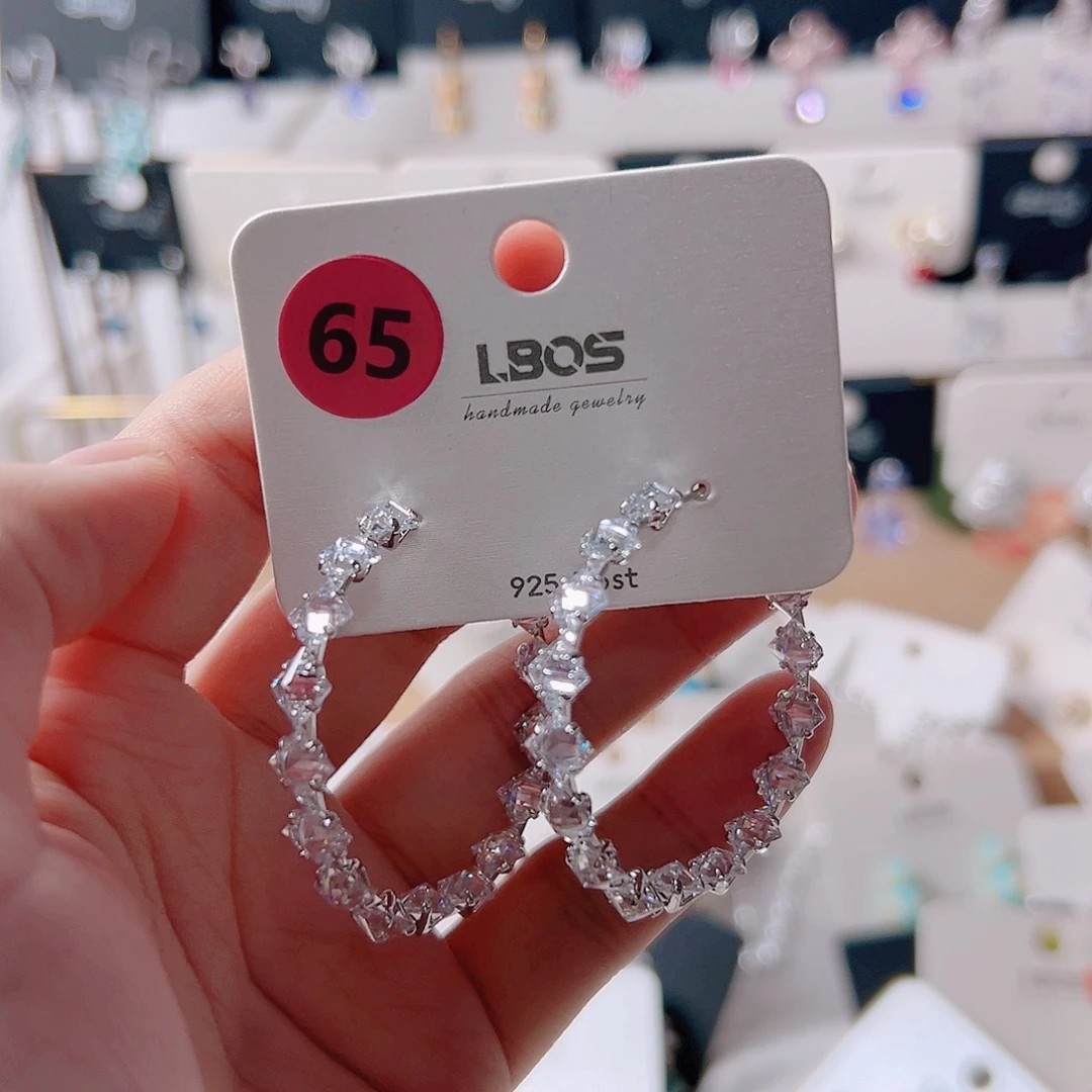 锆石纯铜合金耳环