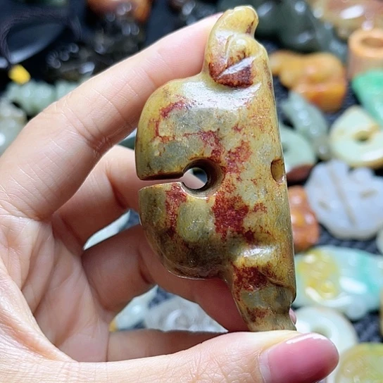 白玉菩提吊坠摆件