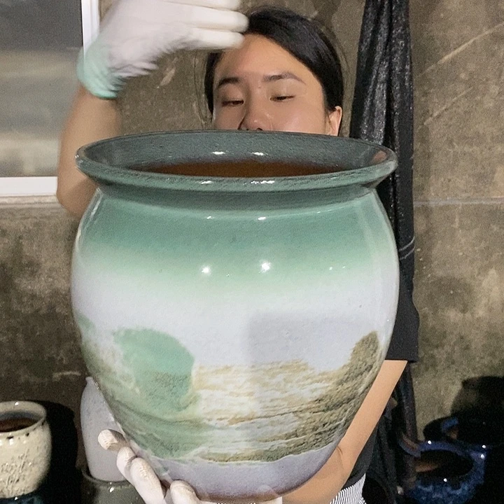 紫砂花盆正品口25高28