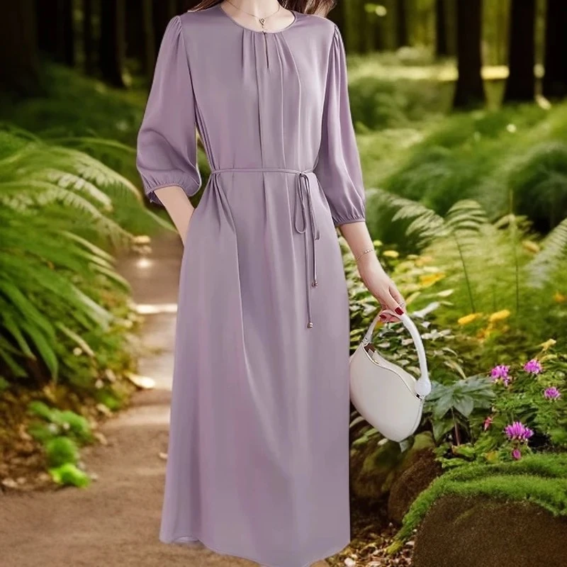 重磅桑蚕丝连衣裙612