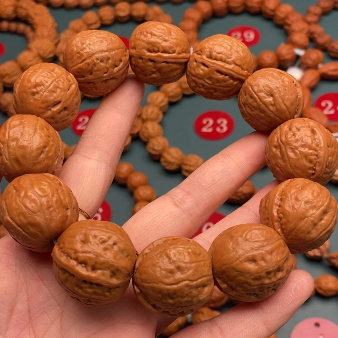文玩核桃手串23尺寸光头