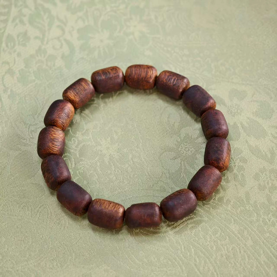 沉香【亿轩臻选】JL紫棋楠留疤单圈手串8+