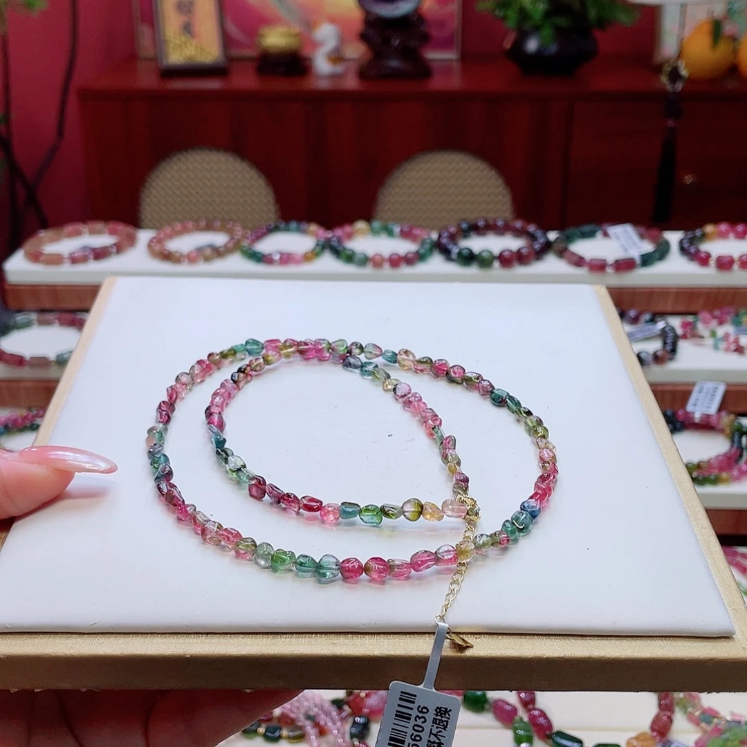 碧玺颈饰未镶嵌多样性发其一