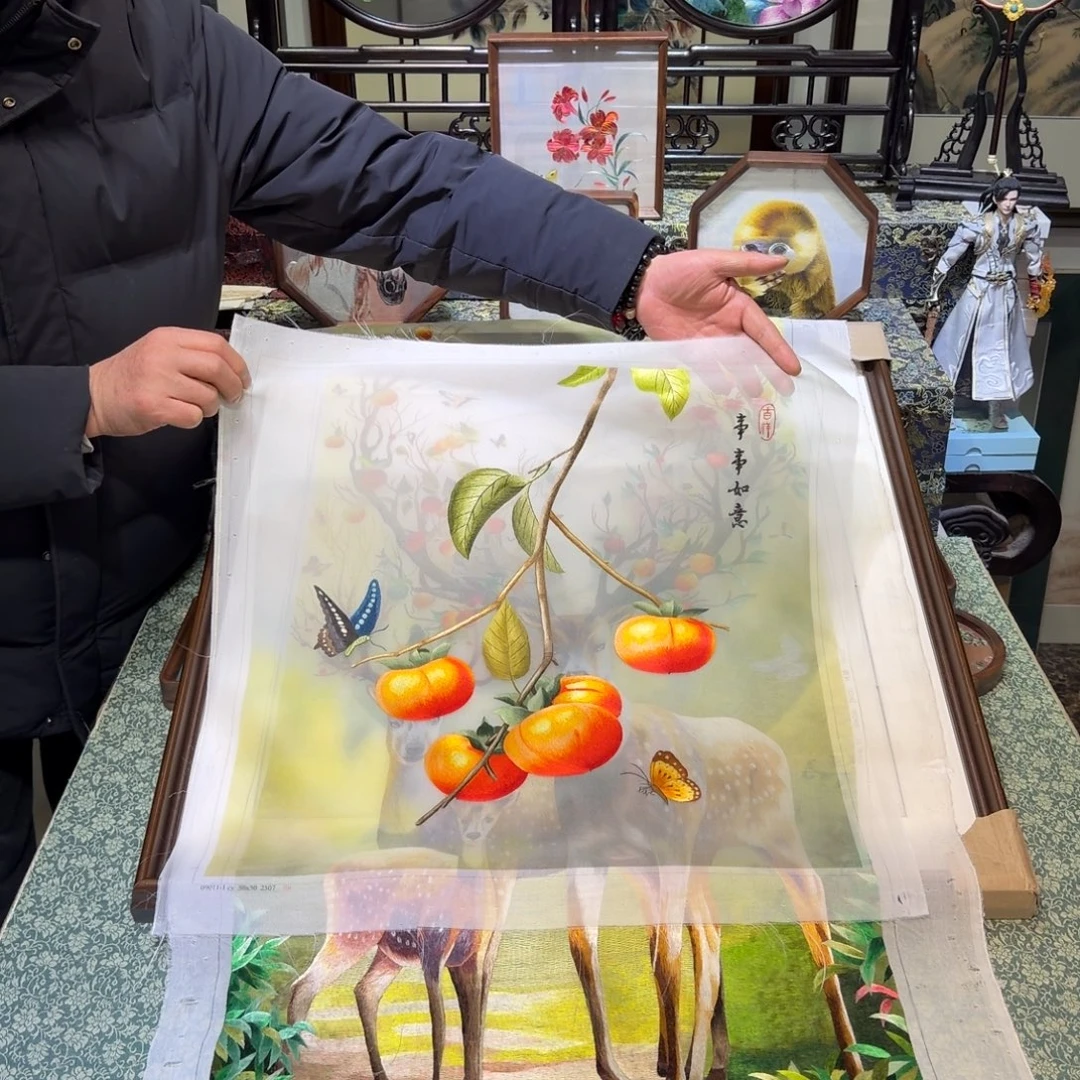 刺绣手工苏绣工艺单面绣片