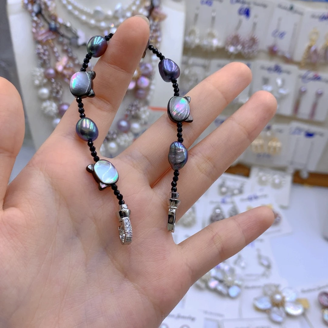 淡水珍珠颈饰银S925镶嵌