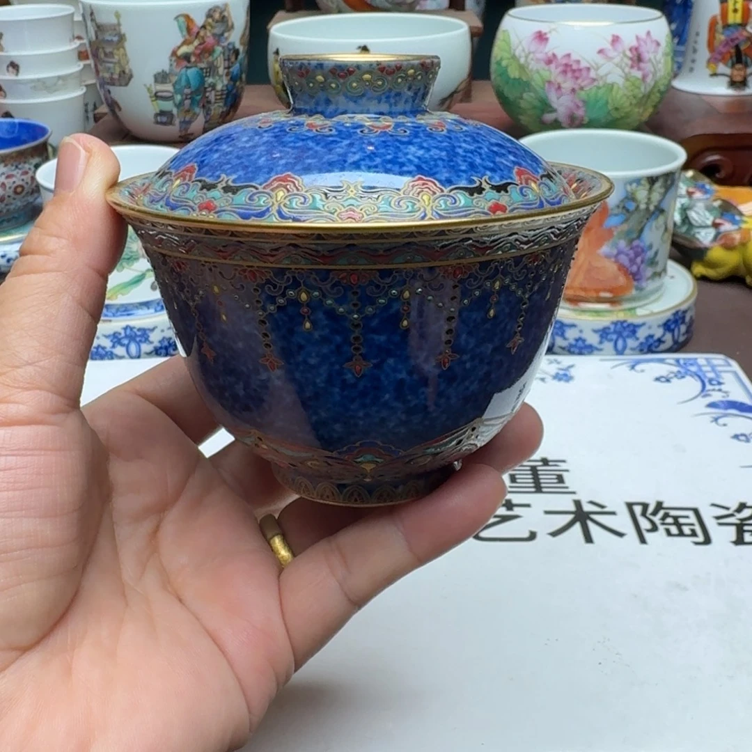 波***1景德镇手工手绘展示