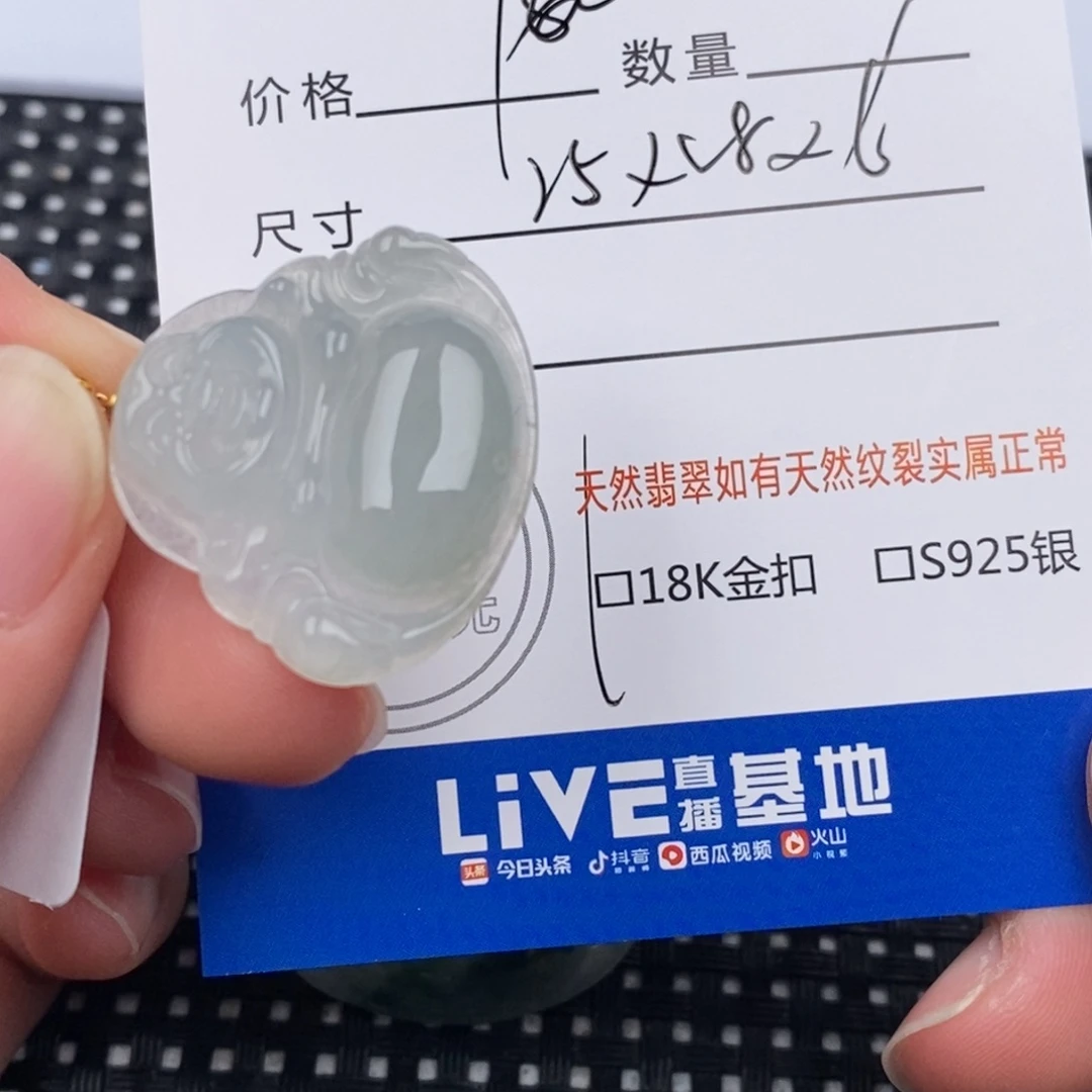 茹***宝翡翠18K金镶嵌颈饰