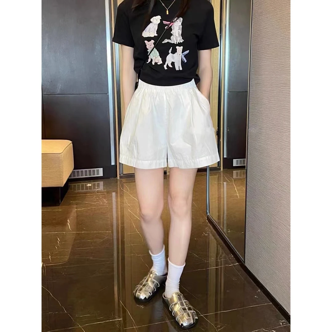 【纯棉】休闲百搭女夏季2025新款爆款宽松a字阔腿显瘦高腰短裤336