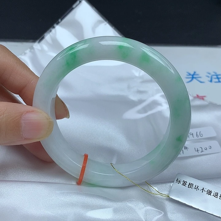 翡翠未镶嵌手镯57圈4966