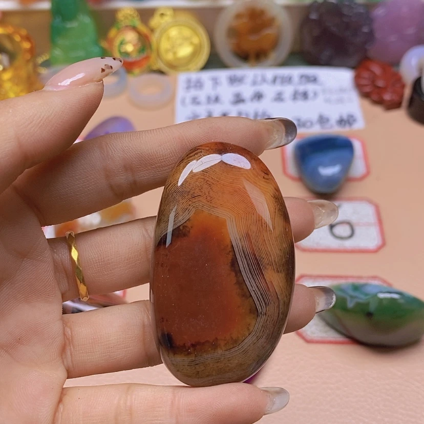 【闪购商品】玛瑙/玉髓颈饰未镶嵌蓝*