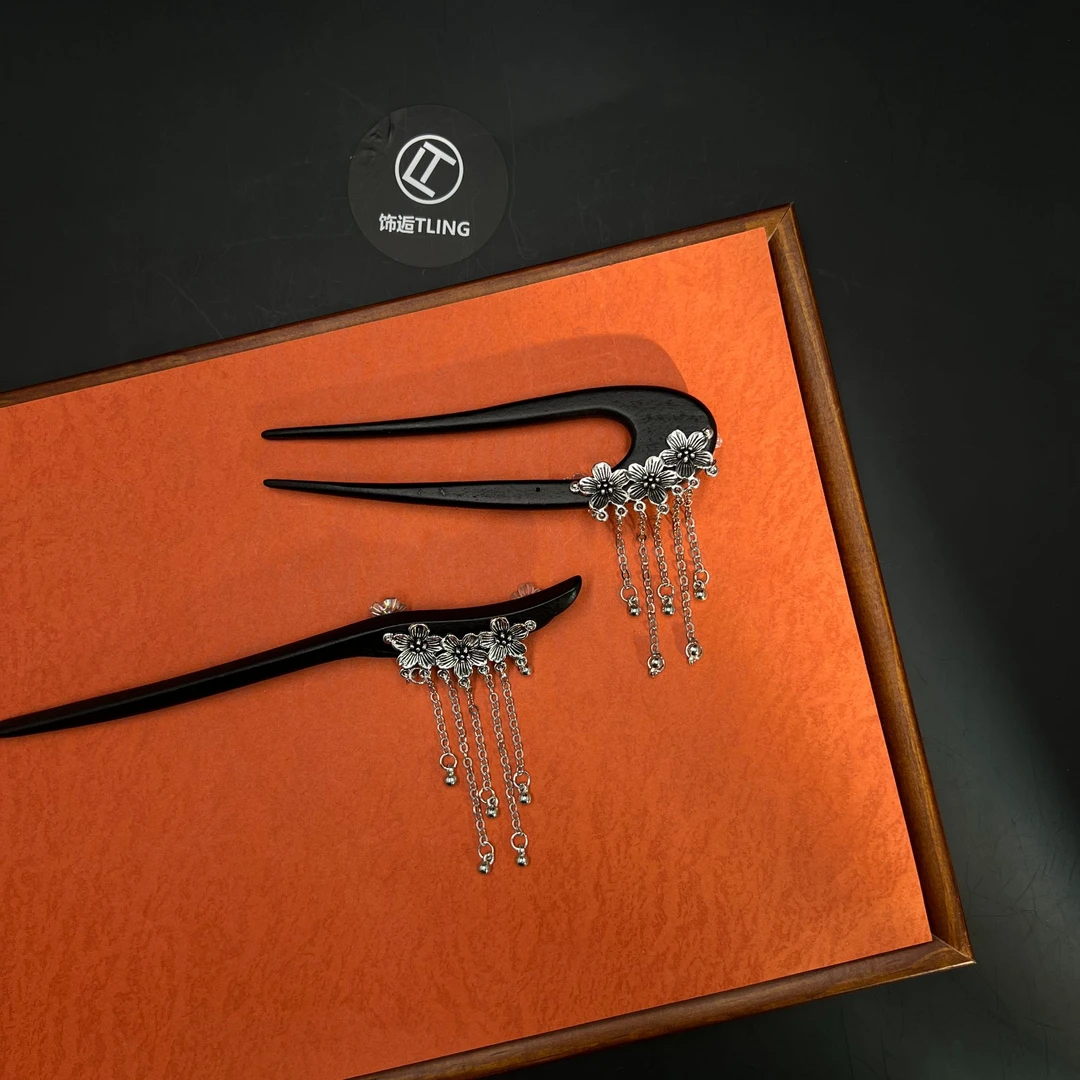 【弄梅，木】饰逅古银简约日常古风头饰配饰