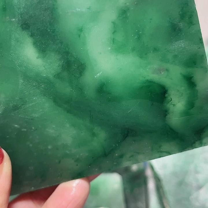 一***顺定制石英质玉（非洲翠）非洲翠手镯板材定制