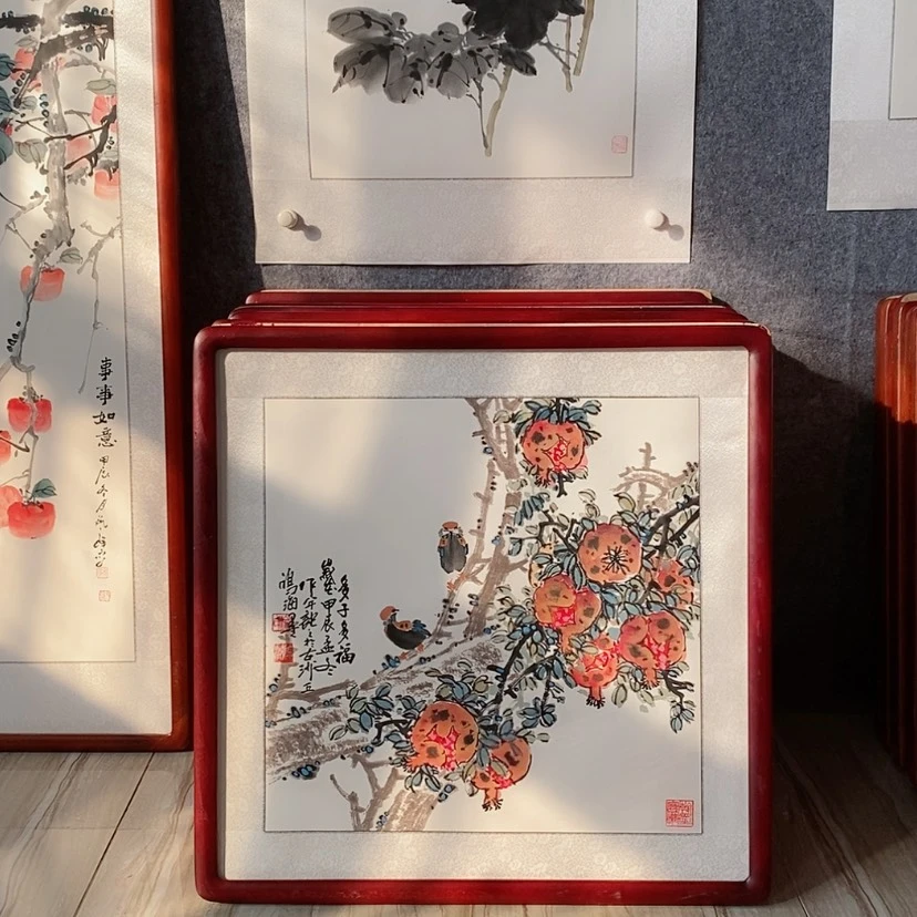 【闪购商品】国画书画作品带框65×65厘米