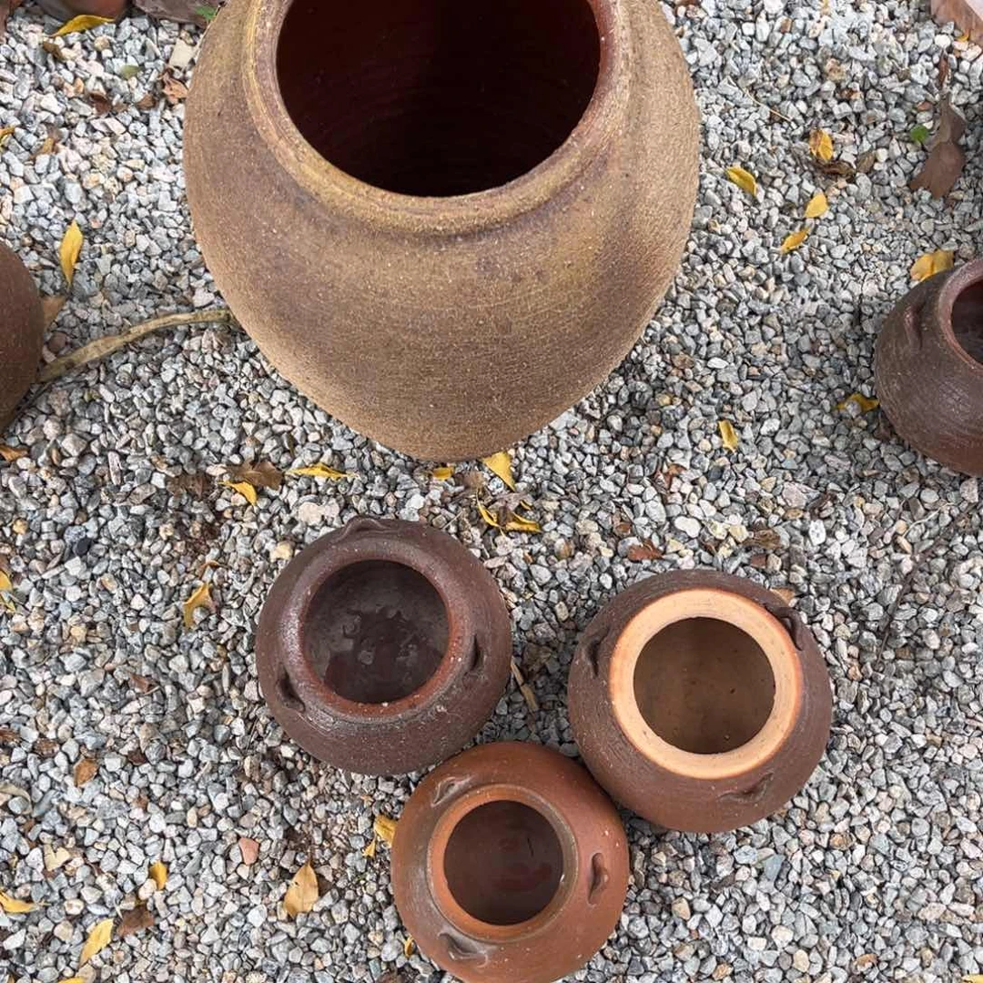 紫砂茶碗李*霸4个花瓶