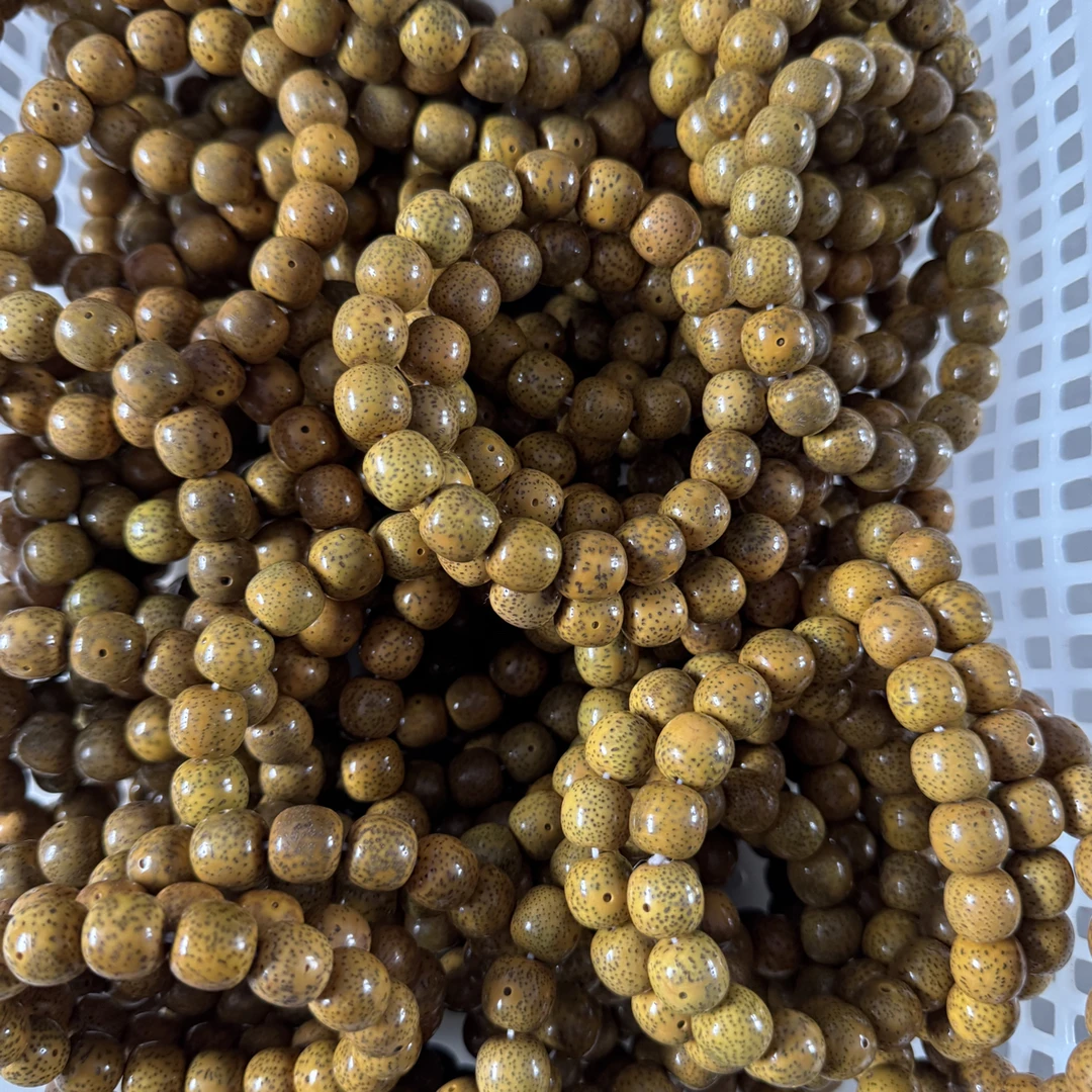 Z2福利款鸡油黄星月菩提手串12+左右挨着发