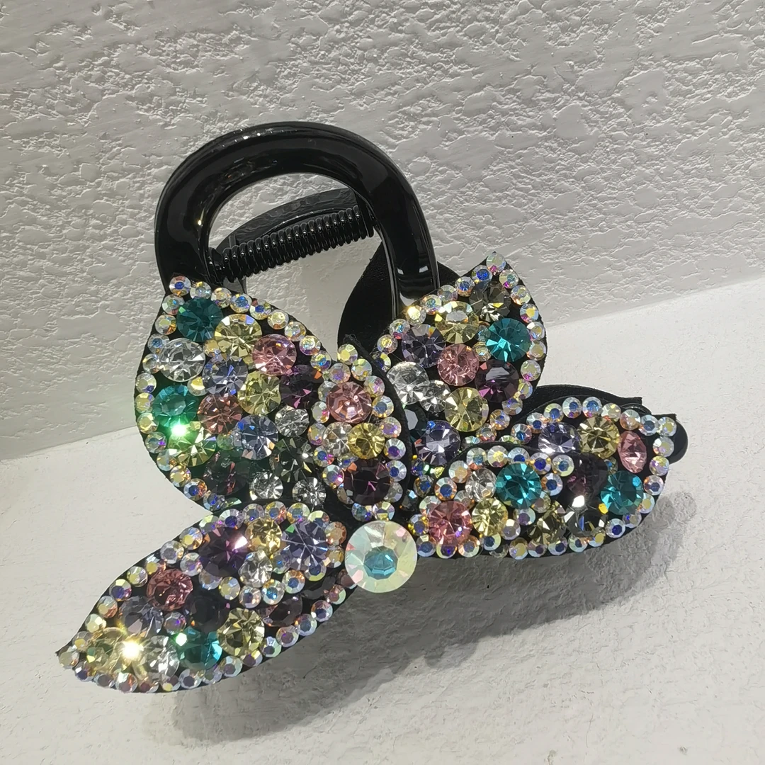 F508彩色蝴蝶结闪闪泡菜款长不大抓夹