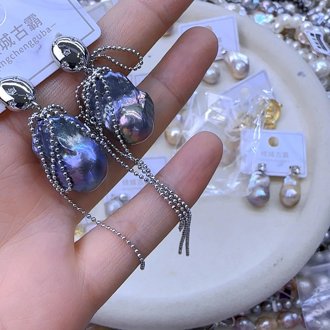 银S925镶嵌项链定制307淡水珍珠