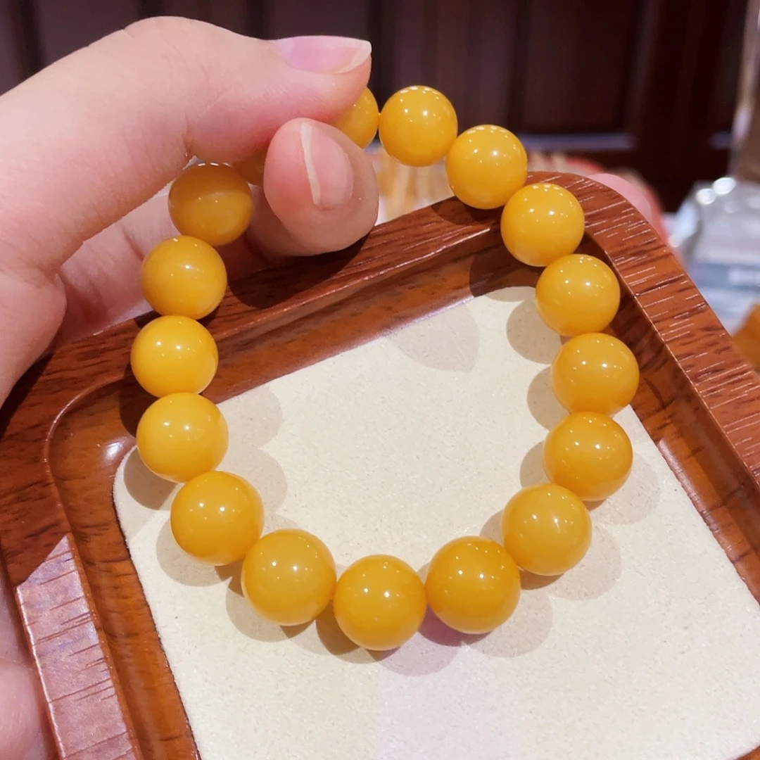 未镶嵌蜜蜡手链手串