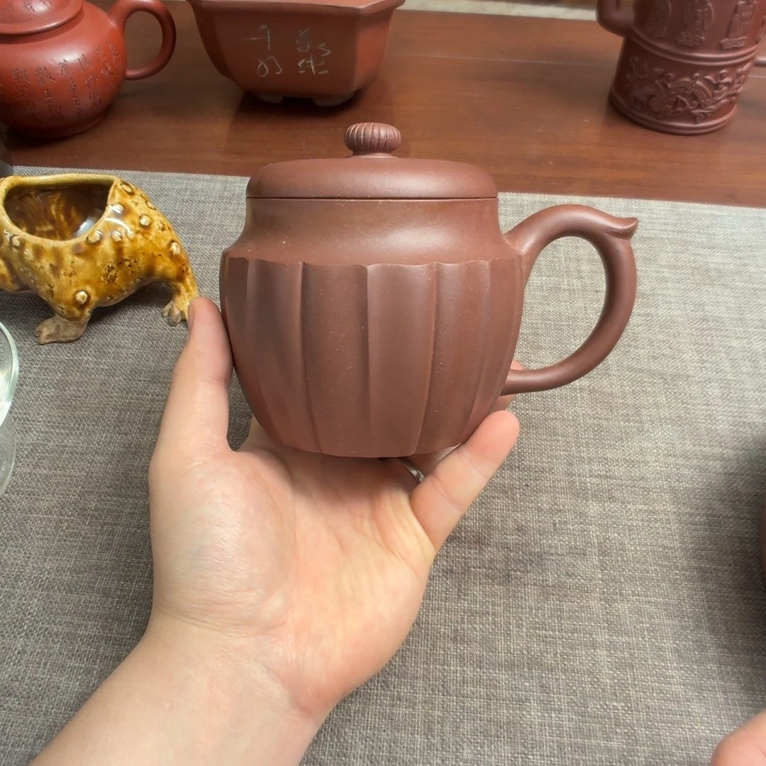 紫砂茶壶半手工 紫泥 大茶缸