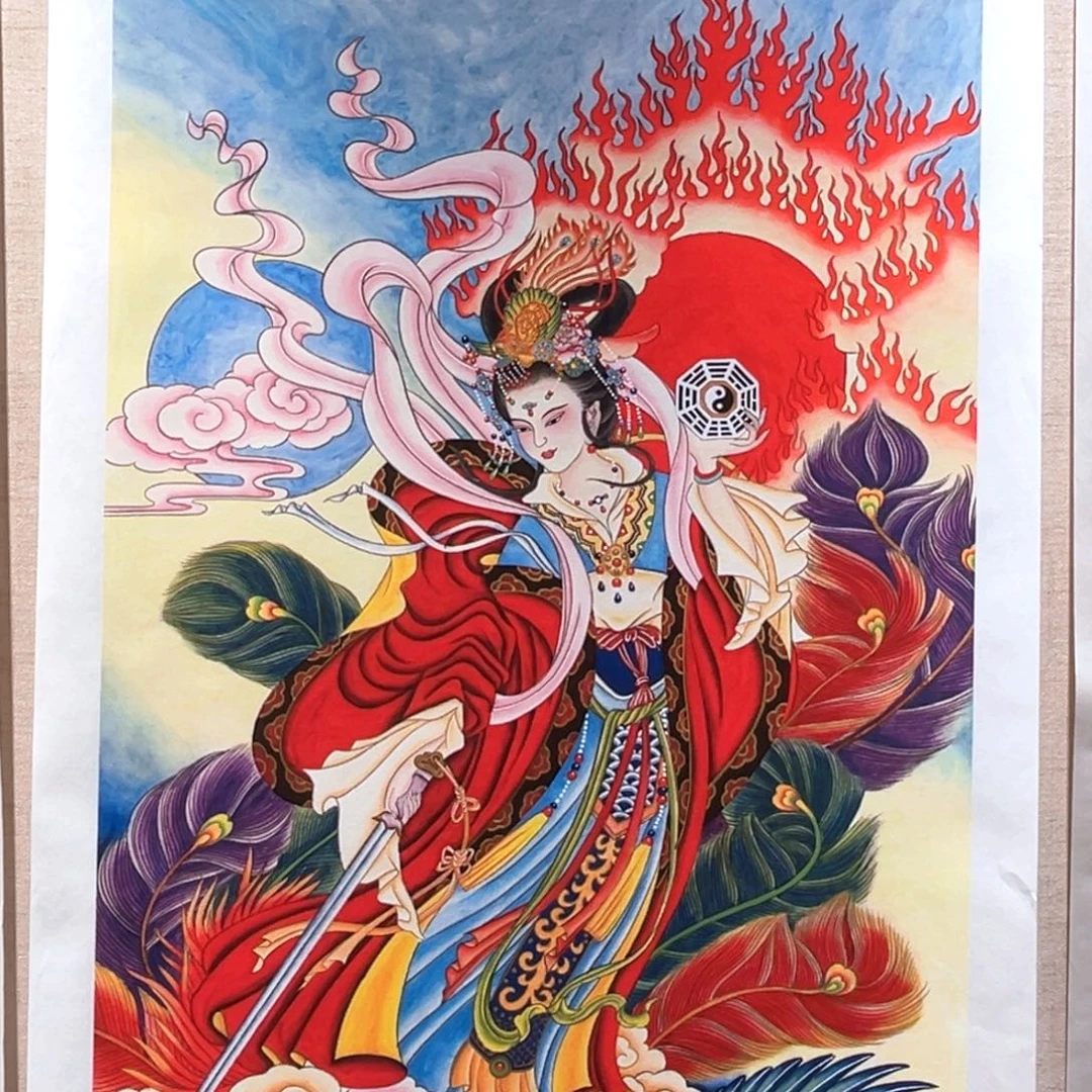 凤***）国画李老师九天玄女画芯