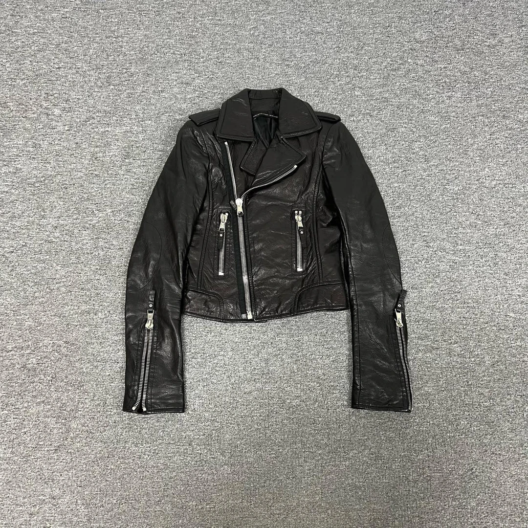 99新 AMIPARIS 巴黎世家 机车皮衣 34码