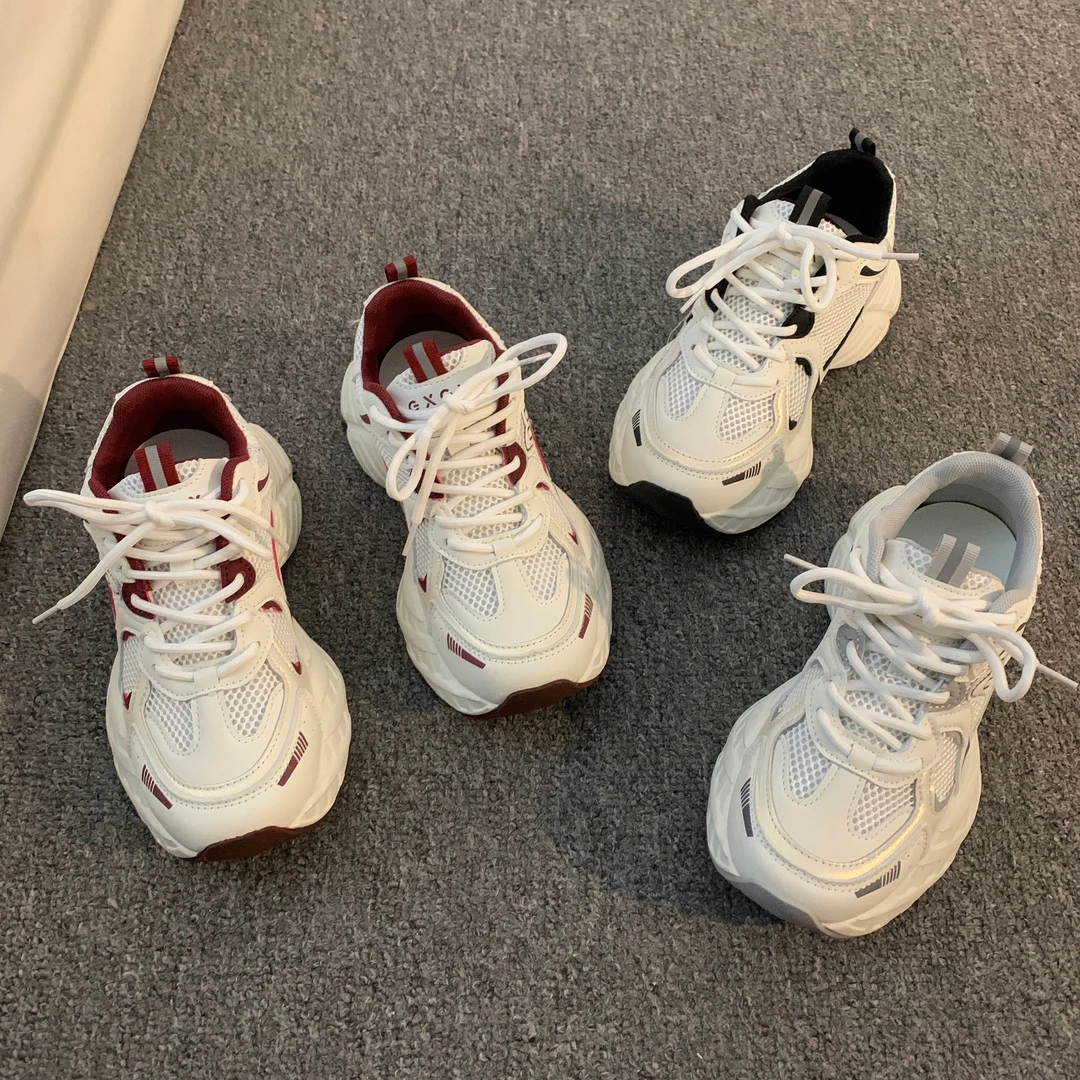 贾不假老爹鞋女款2025春季新款潮流复古时尚小个子厚底舒适运动鞋