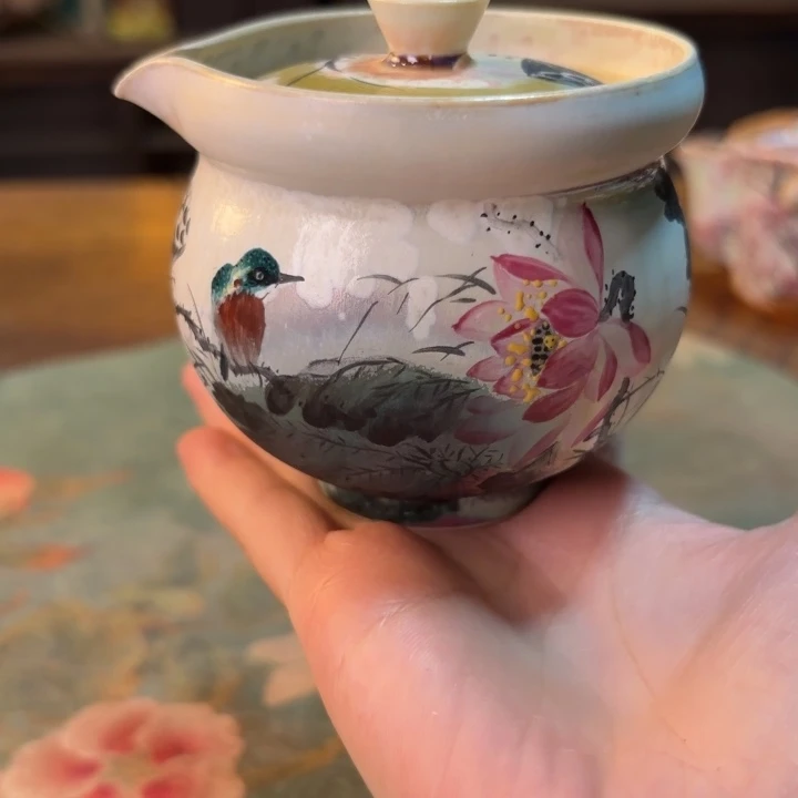 柴烧纯手工手绘陶瓷