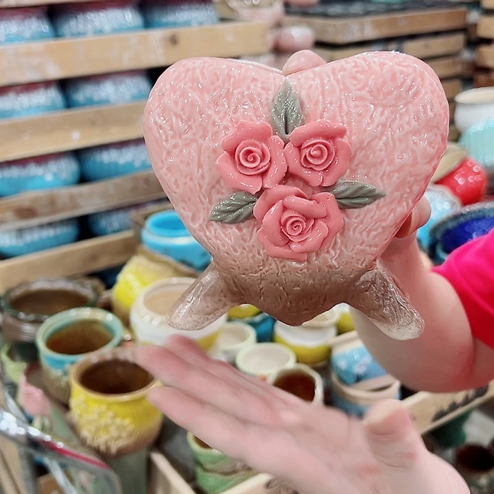 有孔，凑单福利满10元发货陶瓷多肉花盆！