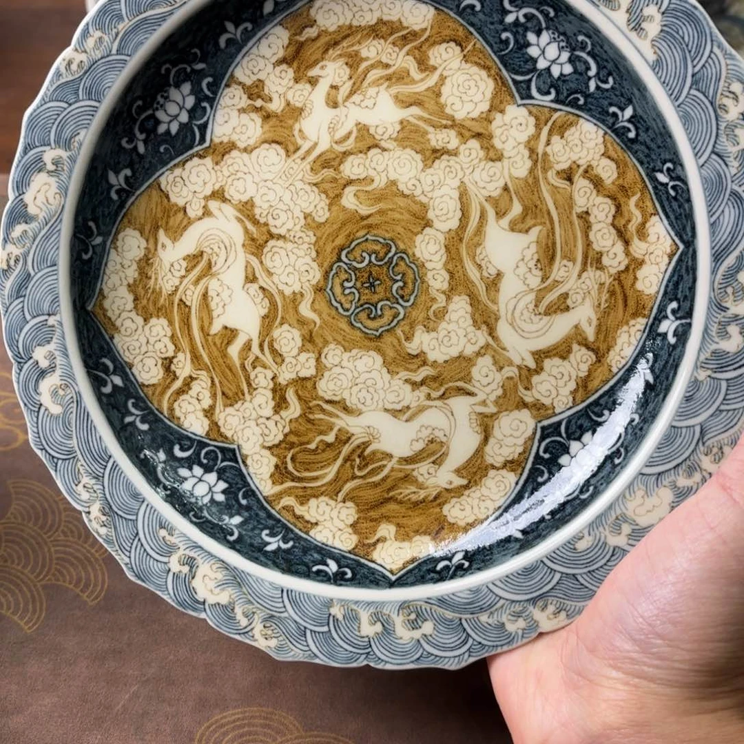 摆件陶瓷景德镇手绘茶器
