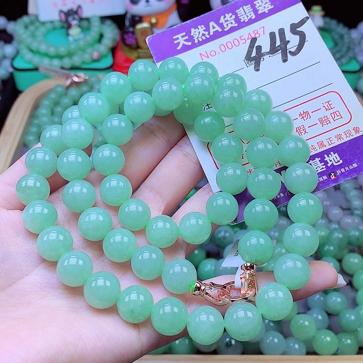 翡翠未镶嵌毛衣链11.9