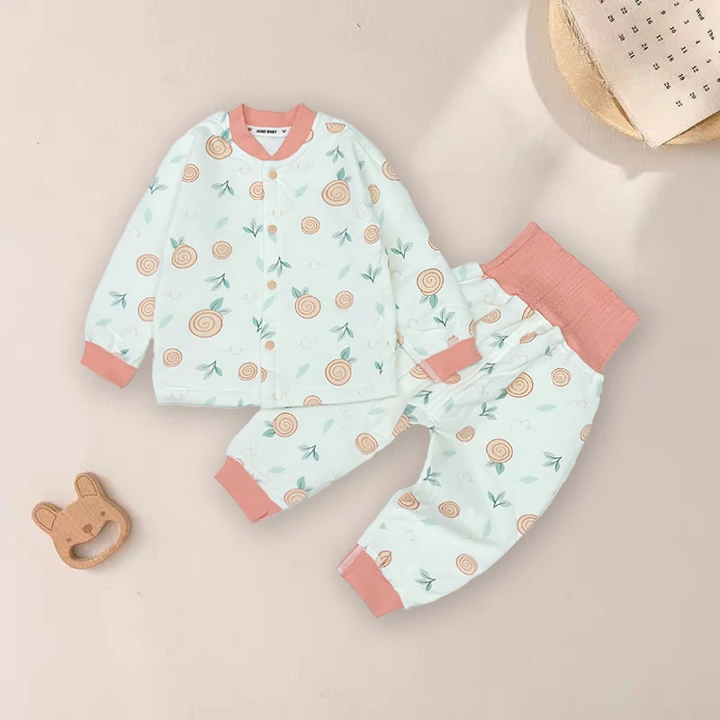 40克薄棉棉服分体套装保暖婴儿衣服纯棉长袖无骨夹棉薄棉新生