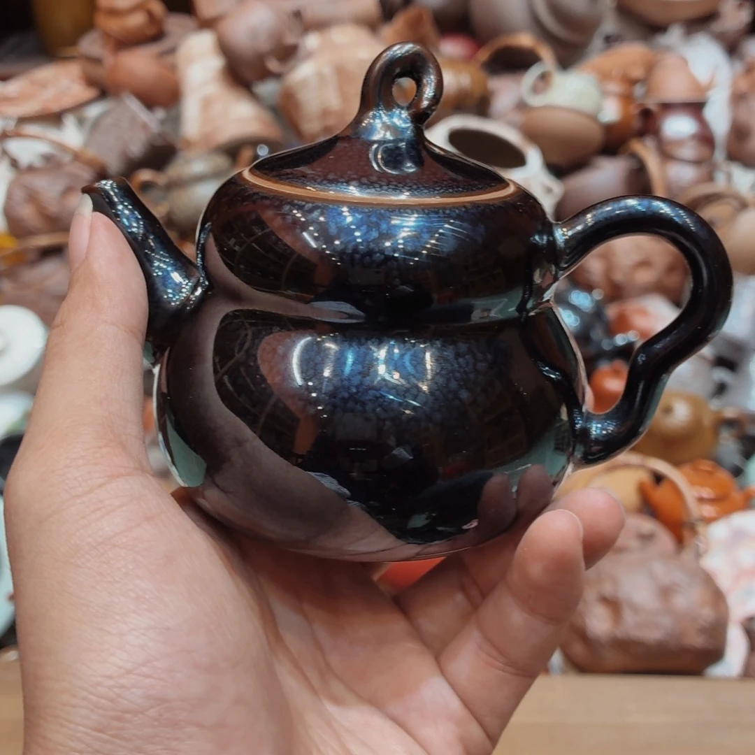 柴烧老岩泥茶壶器皿