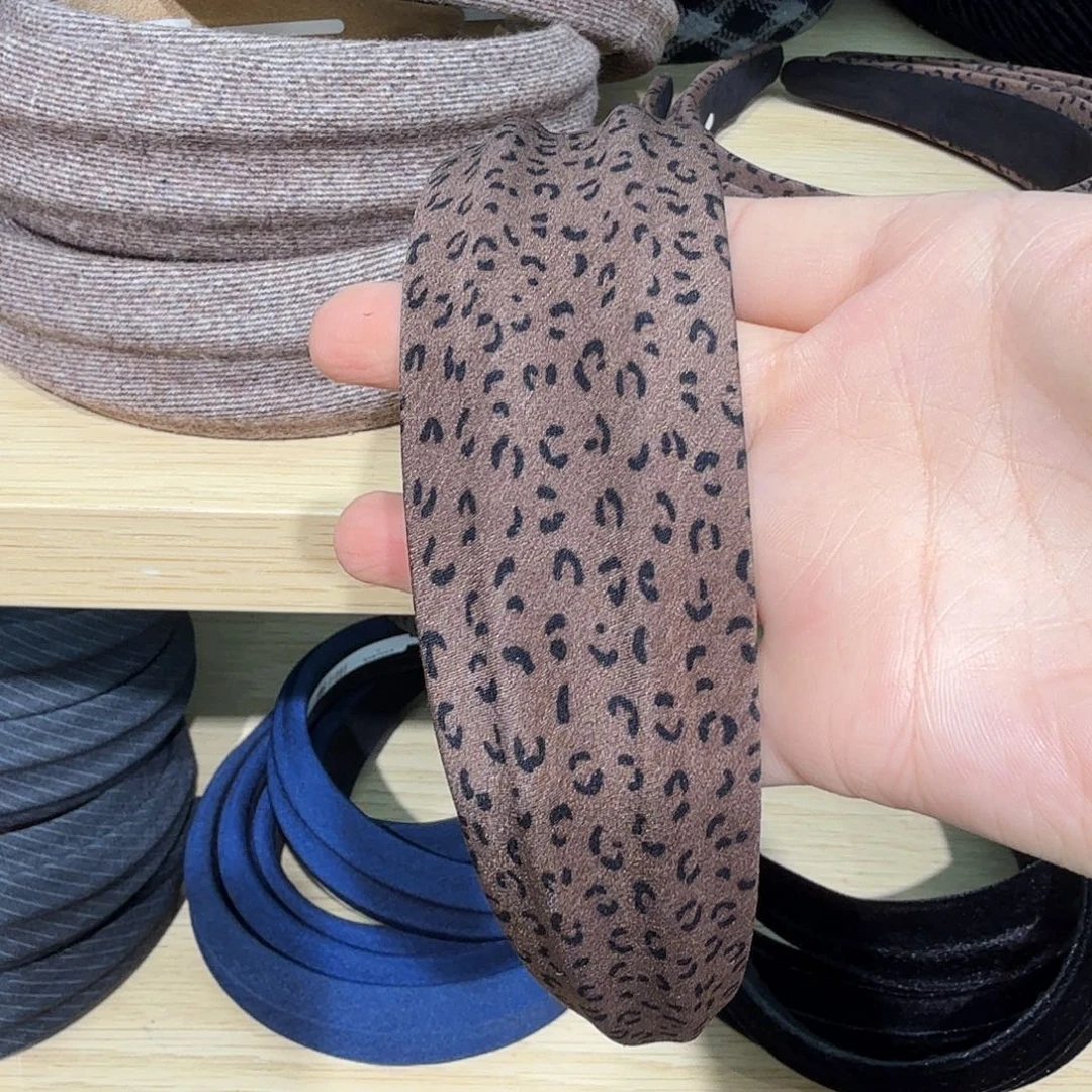 硅胶铁合金豹纹凹凸发箍17