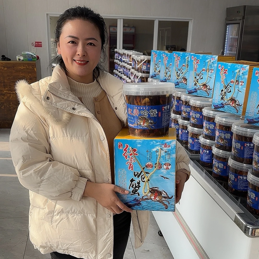 生腌  莱州湾精品生腌梭子蟹（净重1000克，因个头不均每桶4-6只）