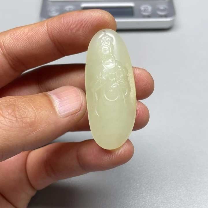 和田玉吊坠(不含链)未镶嵌嘁**嚓