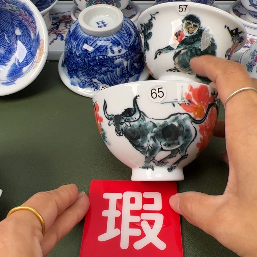 陶瓷景德镇纯手工纯手绘茶具木木65