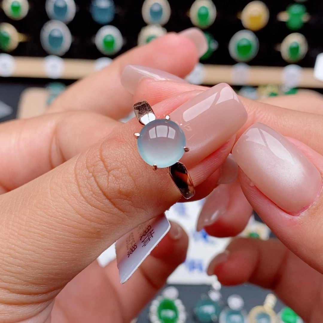 银S925镶嵌戒指翡翠