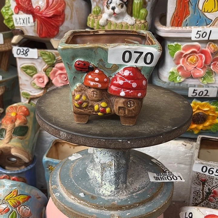 粗陶材质多肉花盆