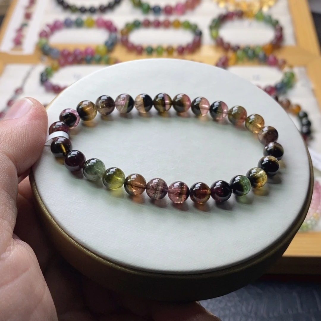 碧玺手链碧玺未镶嵌